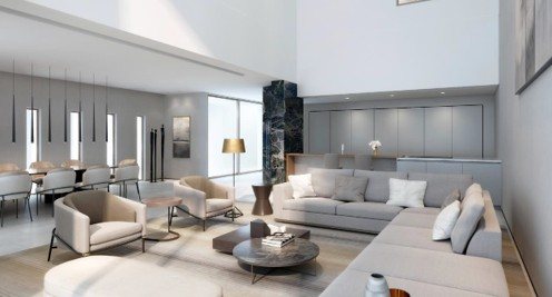Villa — double-height living & dining