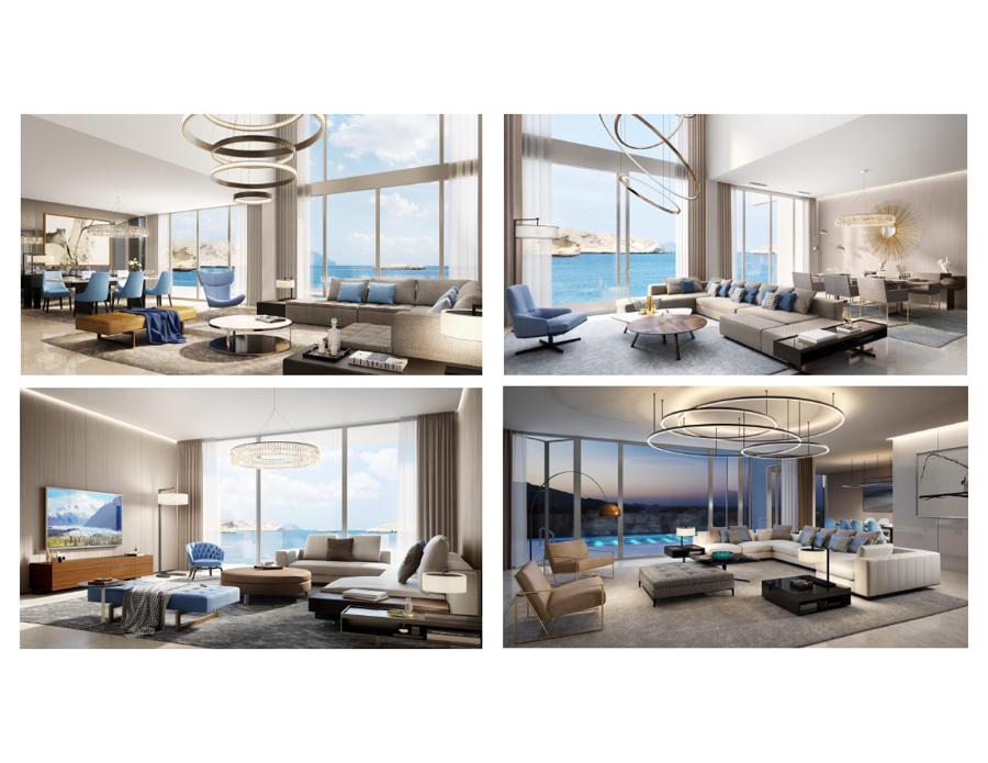 Living rooms — sea-facing orientation