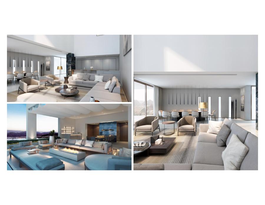 Living & dining — panoramic sea views