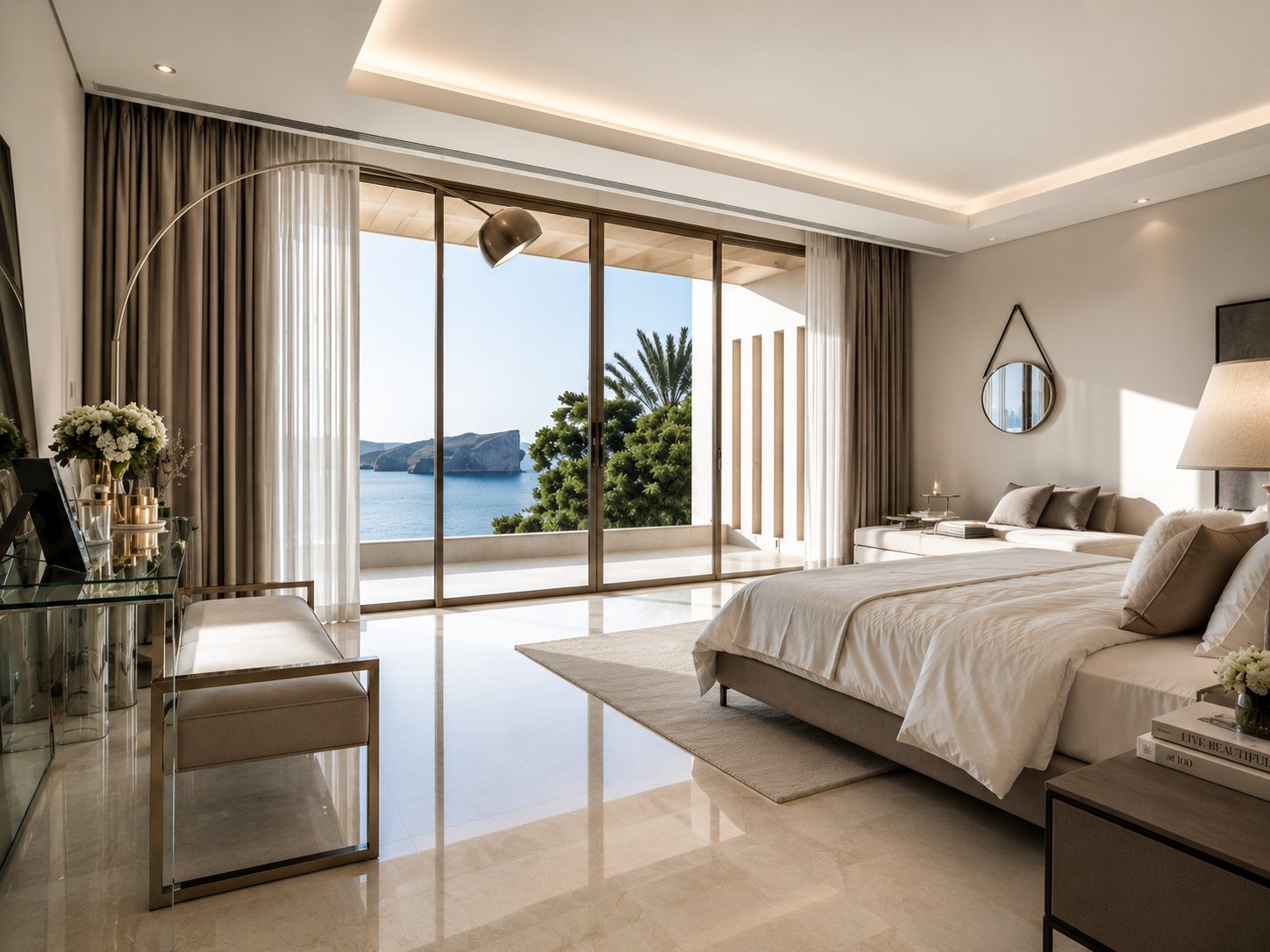 Master suite — sea & headland views