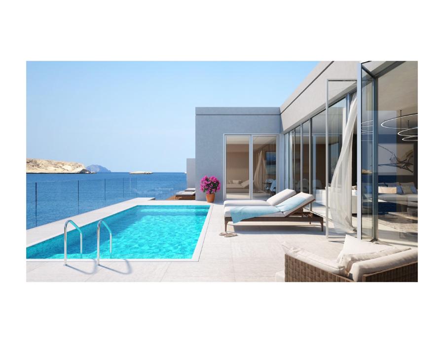 Pool terrace — direct sea access