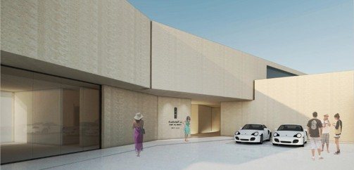 Arrival court & porte-cochère